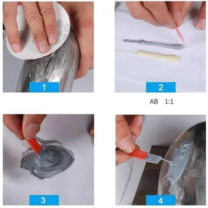 AB Glue Casting Glue Steel Metal Glass Glue Crackle Repair Adhesive Glue