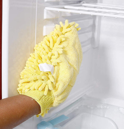 2 in 1 Soap Dispenser  With Microfibre Wash Dust Cleaning Gloves