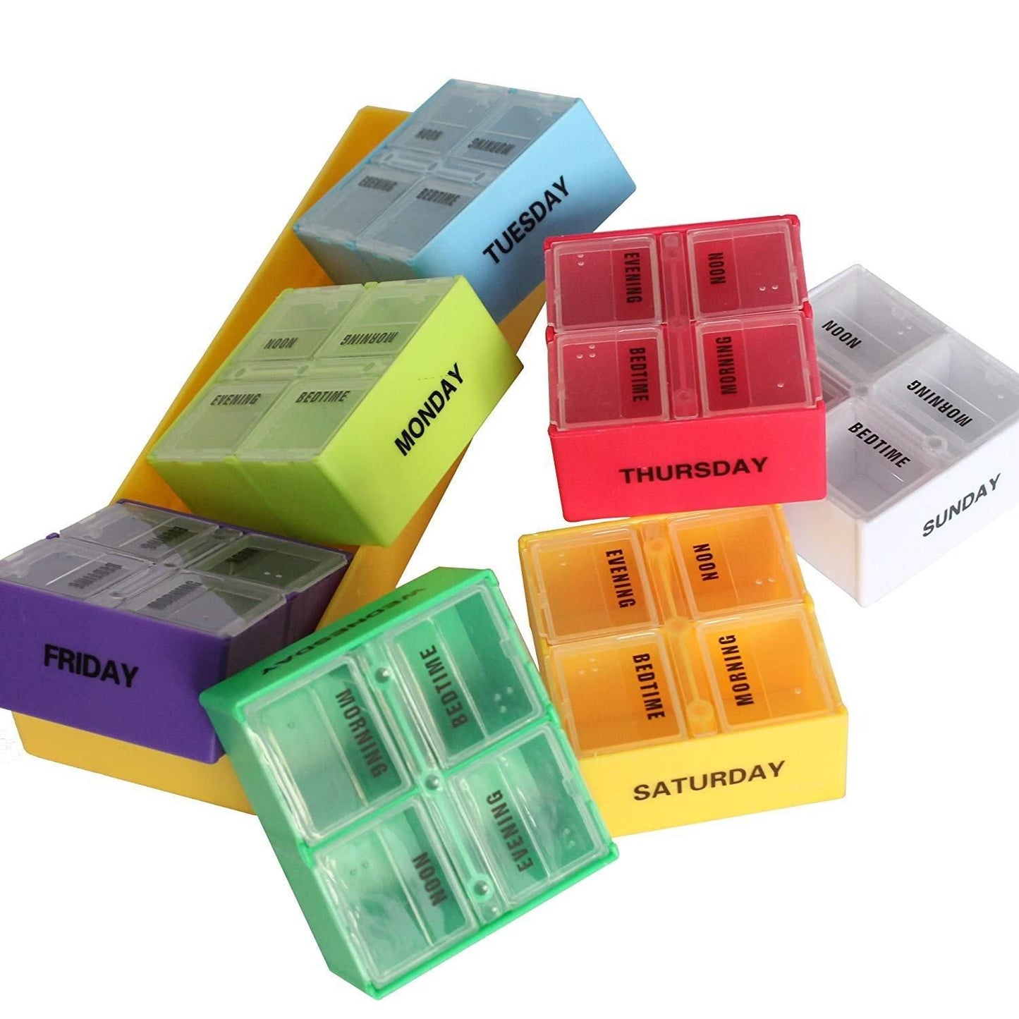 Pill Organizer Boxes Weekly Tablet Storage Container