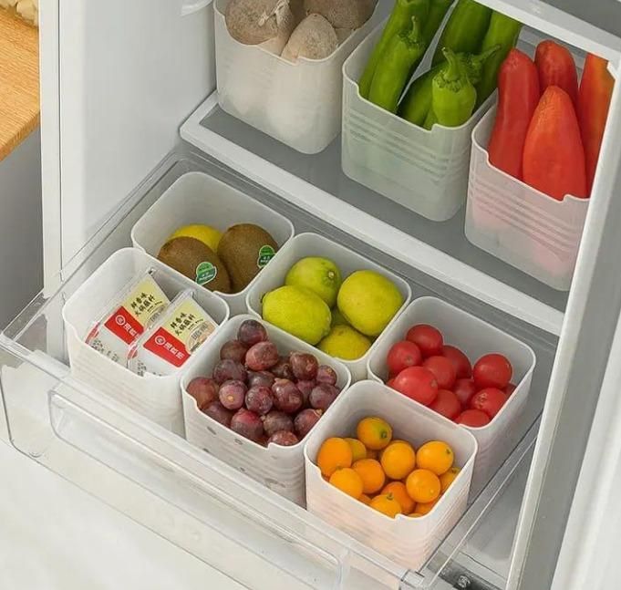 Single Refrigerator Side Door Storage Box (set of 6)