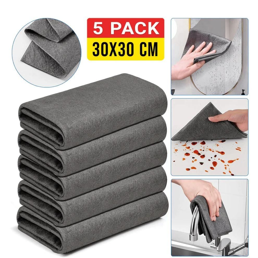 Magic Cleaning Cloth Microfiber for Dusting (Pack of 5)