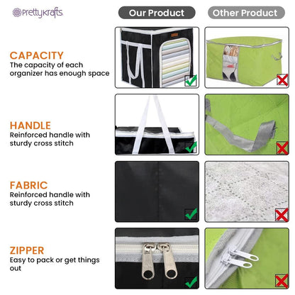 Foldable Closet Organizers for Comforters, Blankets, Bedding,