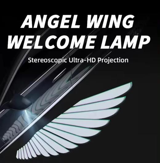 New Auto Decorative Light Laser Projector Lamp Rearview Mirror Led Angel Wings