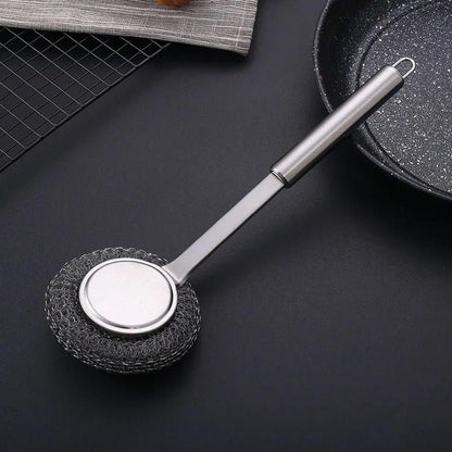 Stainless Steel Scrubber With Handle