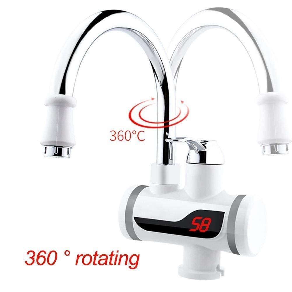 Electric Hot Water Heater Faucet Kitchen And Bathroom Digital Temperature With Display