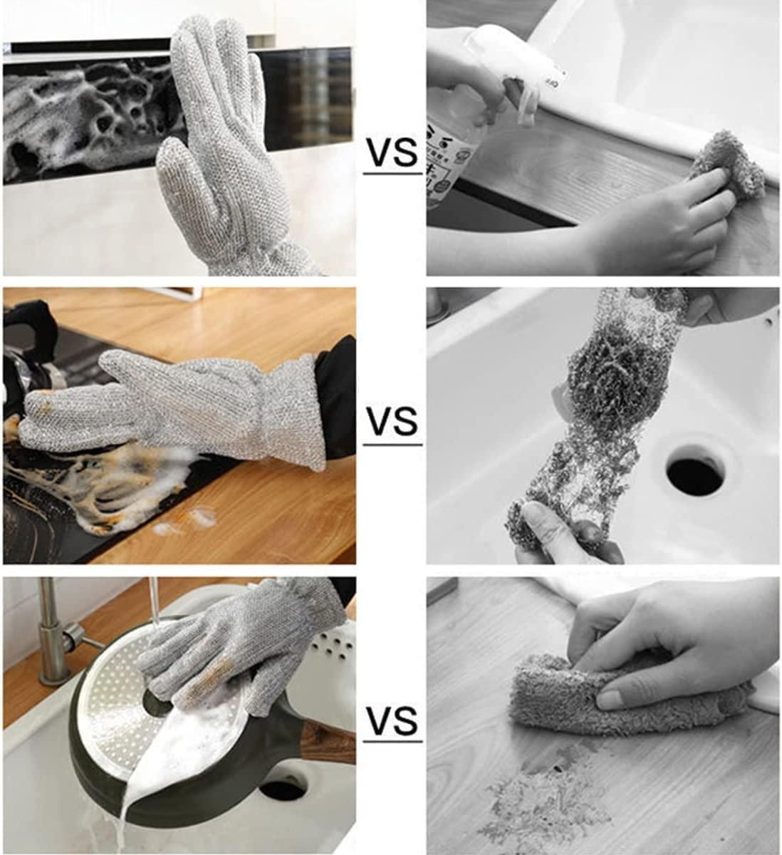 Reusable Kitchen Gloves For Washing Dishes Wiping Pots