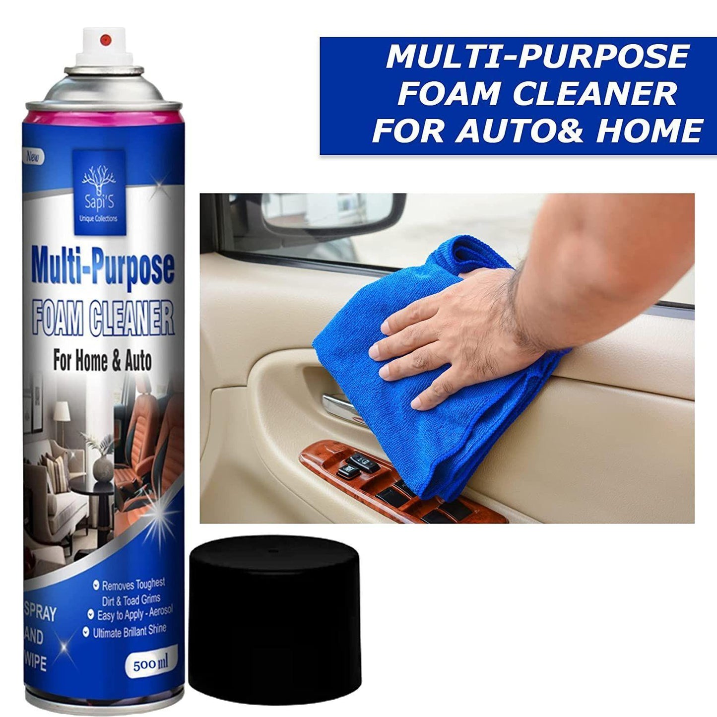 Multi-Purpose Interior Foaming Foam Cleaner 500 ML