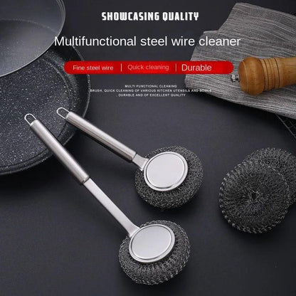 Stainless Steel Scrubber With Handle