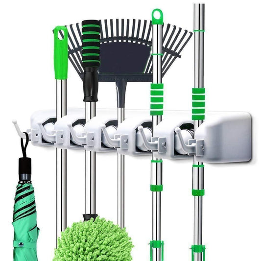 5 Layer Wall Mounted Mop & Broom Holder