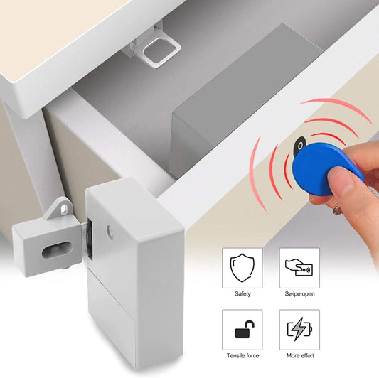 Electronic Cabinet Lock, DIY Invisible RFID Hidden Cabinet Door Lock