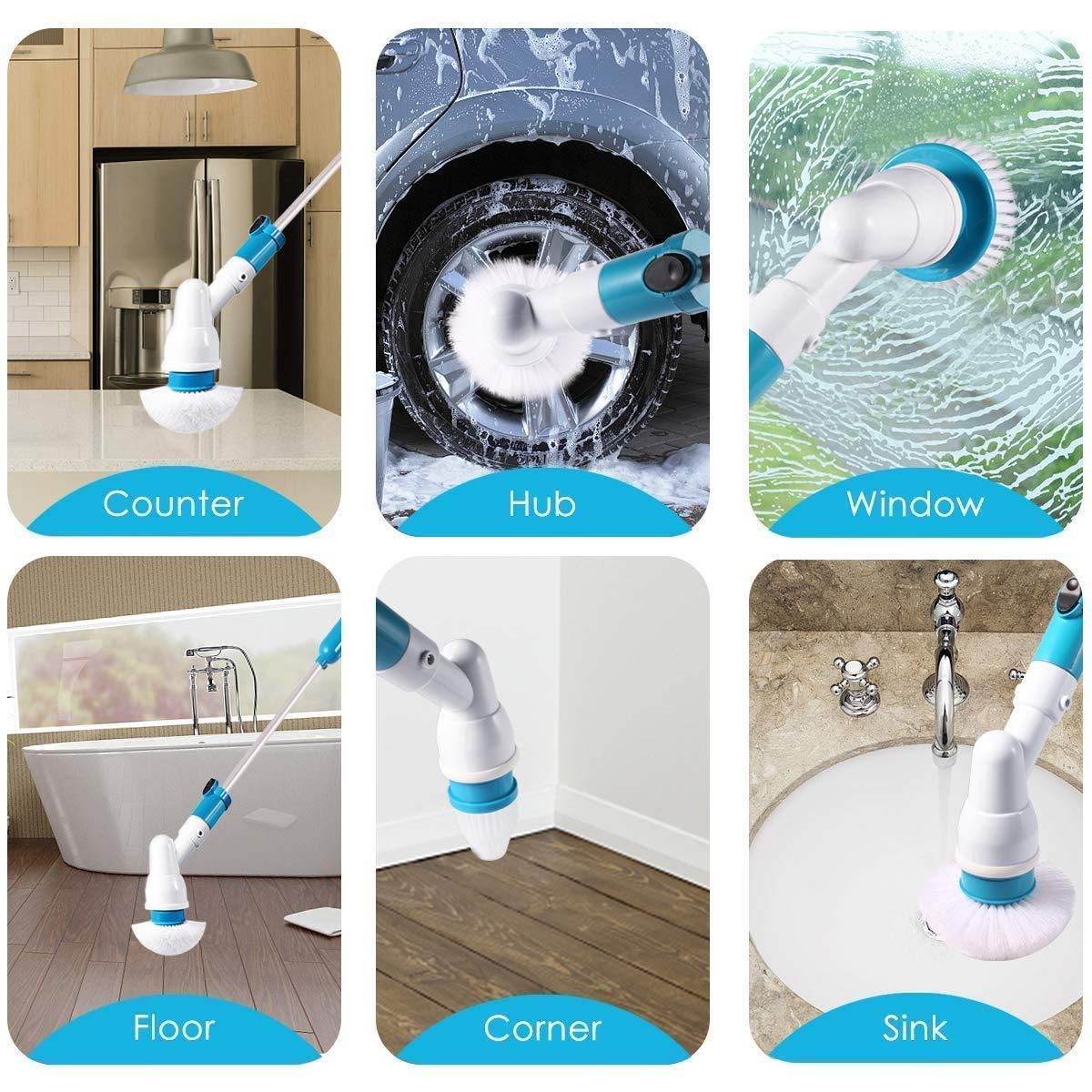 Mop - 360 Cordless Multipurpose Power Surface Cleaner With 3 Cleaning Brush